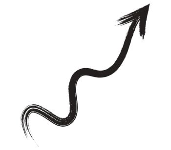 Black hand drawn brush stroke arrow isolated on white. Vectpr Illustration EPS10. Black hand drawn brush stroke arrow isolated on white. Vectpr Illustration