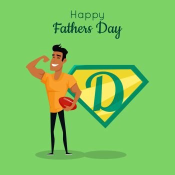 Happy Fathers day poster. Daddy great cooker. Best parent in the world. Role model, greatest mentor. Part of series of fathers day celebration banners. Honoring dads. Fatherhood concept. Vector. Happy Fathers Day Poster. Daddy Great Sportsman.