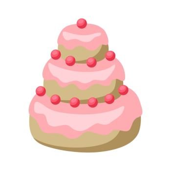 Wedding cake icon. Simple illustration of sweet dessert.. Wedding cake icon. Illustration of sweet dessert.