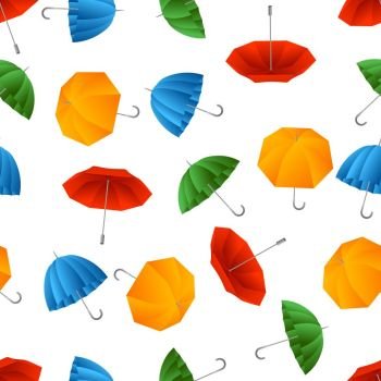 Seamless pattern with color umbrella. Cartoon illustration of bright accessories.. Seamless pattern with color umbrella.