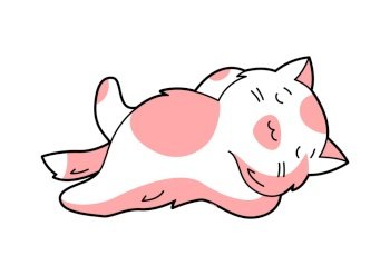 Illustration of cute kawaii cat. Cartoon funny character.. Illustration of cute kawaii cat. Cartoon character.