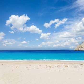 Navagio Shipwreak white sand beach and blue sky of Zakinthos island, Greece. Beautiful lanscape of Zakinthos island