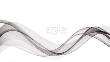 Abstract smooth gray wave vector. Curve flow grey motion illustration. Gray smoke wavy lines for website, brochure, banner design. Abstract smooth gray wave vector. Curve flow grey motion illustration. Gray smoke wavy lines.