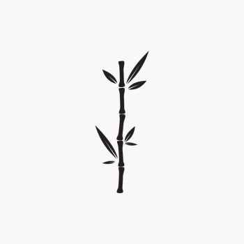 Bamboo icon nature vector logo template