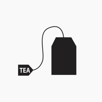 Tea bag vector icon.