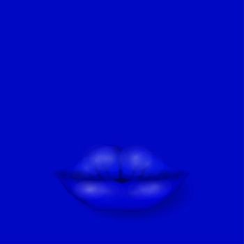illustration of cool blue lips