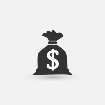 Money bag flat icon