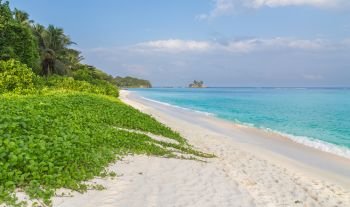 Anse Royale sandy beach on Mahe Seychelles.. Anse Royale sandy beach on Mahe Seychelles