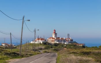 Cabo da Roca and Lighthouse Portugal Europe.. Cabo da Roca and Lighthouse Portugal Europe