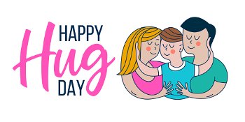 Happy hug day. Family Day. Happy family, mom, dad and baby hugging each other. Vector greeting card, illustration.. Happy hug day. Vector greeting card, illustration.