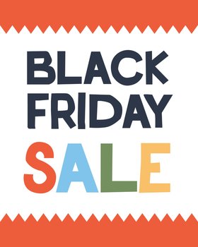 Black Friday. Colorful poster for sale.