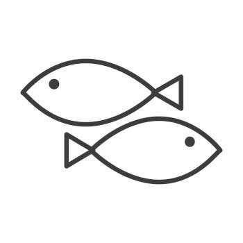 Fish. Simple food icon in trendy line style isolated on white background for web applications and mobile concepts. Vector illustration. EPS10. Fish. Simple food icon in trendy line style isolated on white background for web applications and mobile concepts. Vector illustration