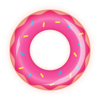 Realistic donut circle for swimming isolated on white. Vector Illustration EPS10. Realistic donut circle for swimming isolated on white. Vector Illustration