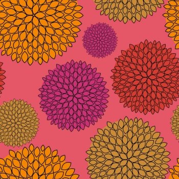 Simple colored Flower Icon, Seamless pattern. Vector Illustration. EPS10. Simple colored Flower Icon, Seamless pattern. Vector Illustration