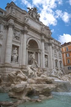 Trevi Fountain, the largest in Rome
