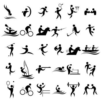 A vector illustration of sport icons sets