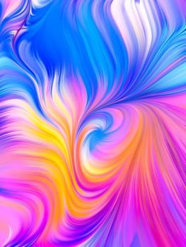 Abstract Color. Visual Perfume series. Abstract background made of vibrant flow of hues and gradients on the theme of art, design and technology