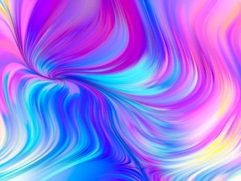 Color In Motion. Visual Perfume series. Image of vibrant flow of hues and gradients in conceptual relevance to art, design and technology