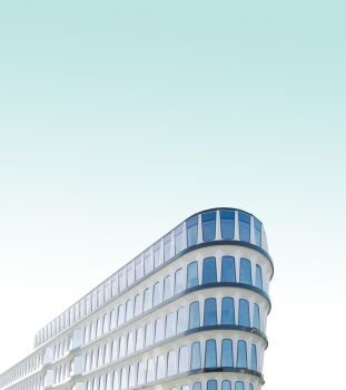 minimal architecture photography with gradient sky
