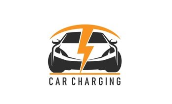 Electric car charge service icon for charging parking station, vector symbol. EV vehicle or hybrid auto battery charger point, automobile charging station or electric car recharge plug sign. Electric car charge service icon, charging parking