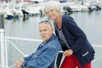 old couple in the port