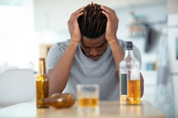 alcoholism alcohol addiction and people concept