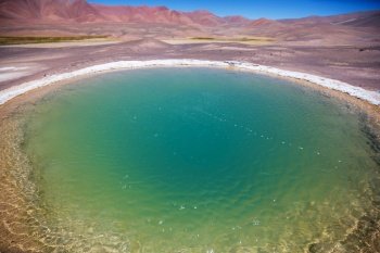 Lake in crater in Northern Argentina