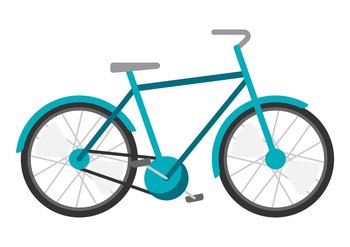 Illustration of riding blue bike. Cartoon bicycle for sport and fitness.. Illustration of riding blue bike. Bicycle for sport and fitness.