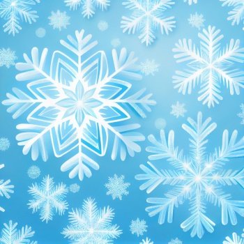 Blue Abstract Background with Snowflake. Generative AI