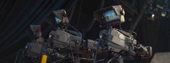 TV camera in recording and live studio