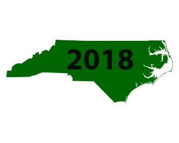 Map of North Carolina 2018