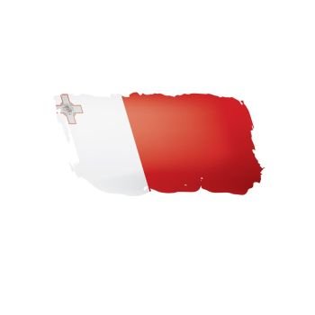 Malta flag, vector illustration on a white background. Malta flag, vector illustration on a white background.