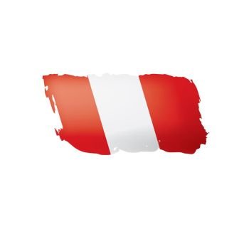 Peru flag, vector illustration on a white background. Peru flag, vector illustration on a white background.