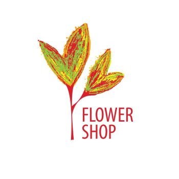 Logo for selling flowers. Abstract vector illustration.. Logo for selling flowers. Abstract vector illustration