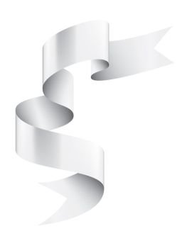 White ribbon on white background. Vector illustration.. White ribbon on white background. Vector illustration