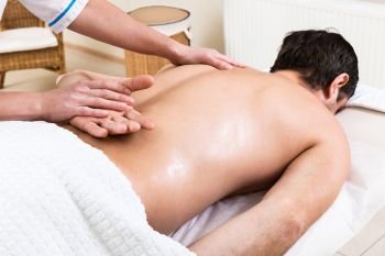 massage makes a man a woman in a beauty salon