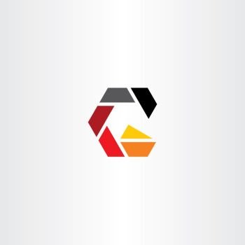 g letter geometric hexagon logo icon 