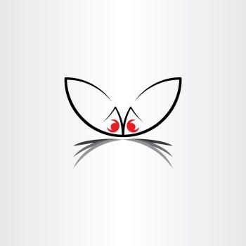 rabbit vector symbol line illustration icon 