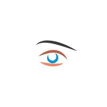stylized human eye logo sign vector 