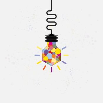 Creative bulb light idea abstract vector design template.Concept of ideas inspiration,innovation,invention,effective thinking,knowledge and education.Corporate business industrial creative vector icon