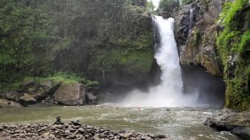 View of Tegenungan Waterfall near Ubud in Bali, Indonesia