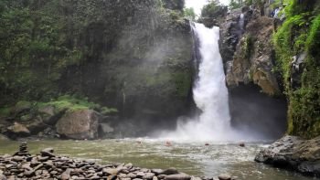 View of Tegenungan Waterfall near Ubud in Bali, Indonesia