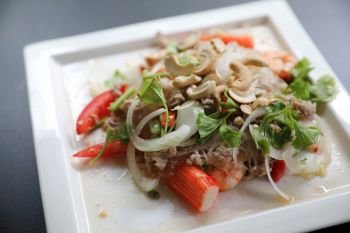 Glass Noodle Spicy Salad , Thai food