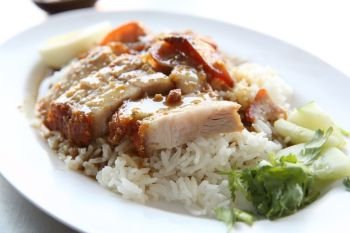 rice roasted red pork