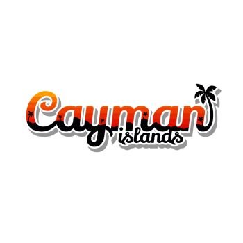 cayman islands summer holidays beach sign symbol vector art. cayman islands summer holidays beach sign symbol
