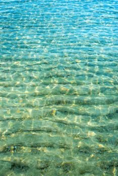 Water ocean background. Clear green blue ripple aqua texture. Water ocean background