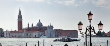Church of San Giorgio Maggiore on island San Giorgio, Venice, Italy.. Venice canal scene in Italy