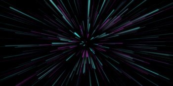 Blue Purple Warp Speed Abstract Background in Space Concept. Warp Speed