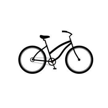 Bicycle logo in trendy design style, Bicycle logo isolated on white background. 