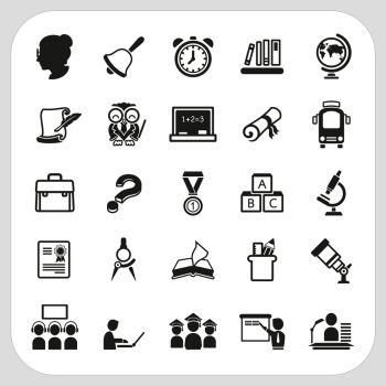 Education icons set, EPS10, Don’t use transparency.
